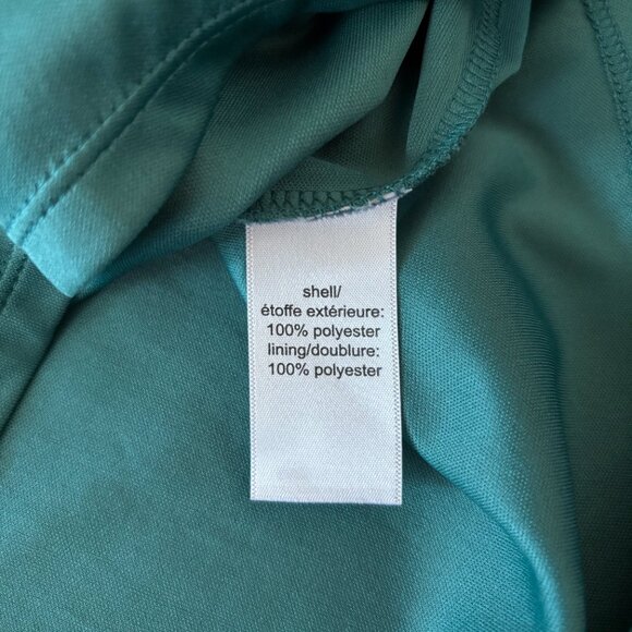 Maurices Teal Chevron Print V-Neck Mini Dress with Flutter Sleeves Size Large - Picture 8 of 10